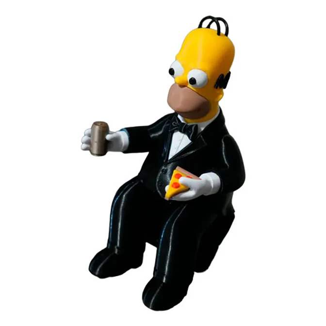 Figura Decorativa Homero Con Pizza Y Cerveza 1