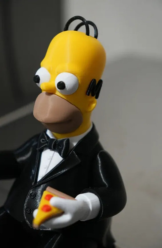 Figura Decorativa Homero Con Pizza Y Cerveza - Foto 2