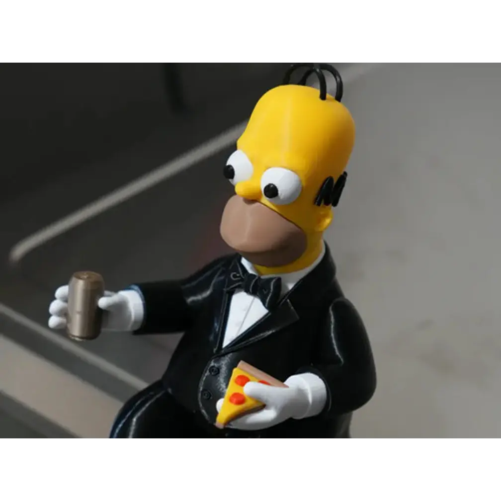 Figura Decorativa Homero Con Pizza Y Cerveza 6