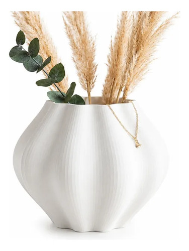 Figura Decorativa Vaso Decorativo Acanalado