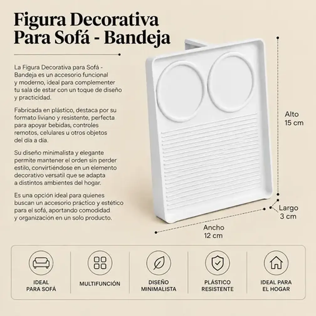 Figura Decorativa Para Sofá - Bandeja 6