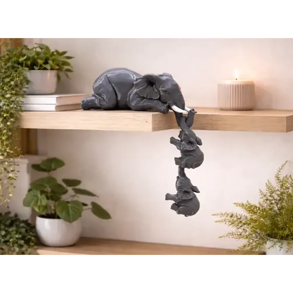 Figura Decoración- Familia De Elefantes 1