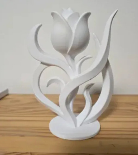 Figura Abstracta Y Elegante De Tulipán - Foto 2