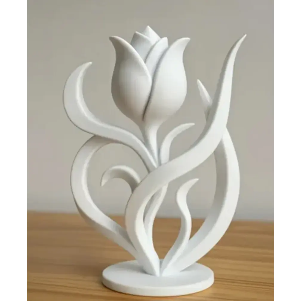 Figura Abstracta Y Elegante De Tulipán 3