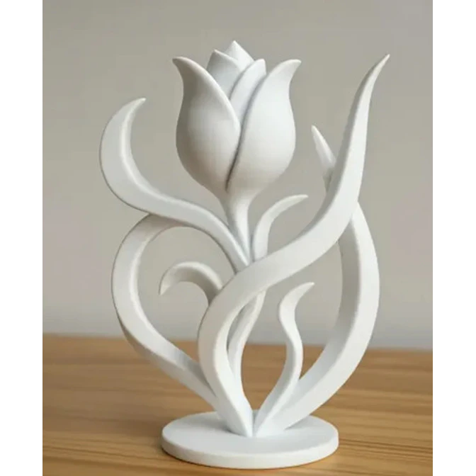 Figura Abstracta Y Elegante De Tulipán 3