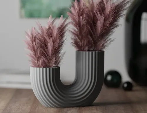 Figura Decorativa Jarrón Moderno En Forma De U - Foto 3
