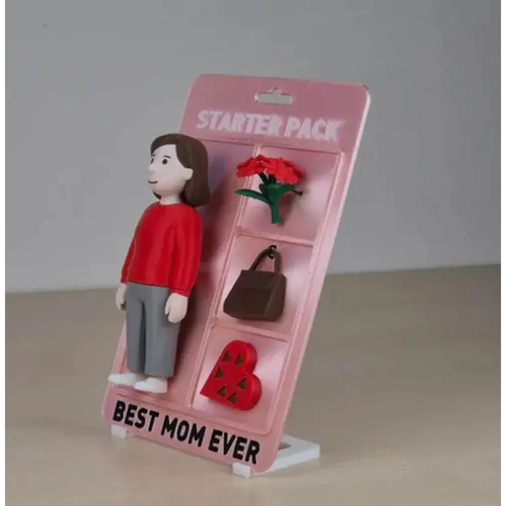 Figura Día De La Mamá, Con Accesorios Y Placa 2