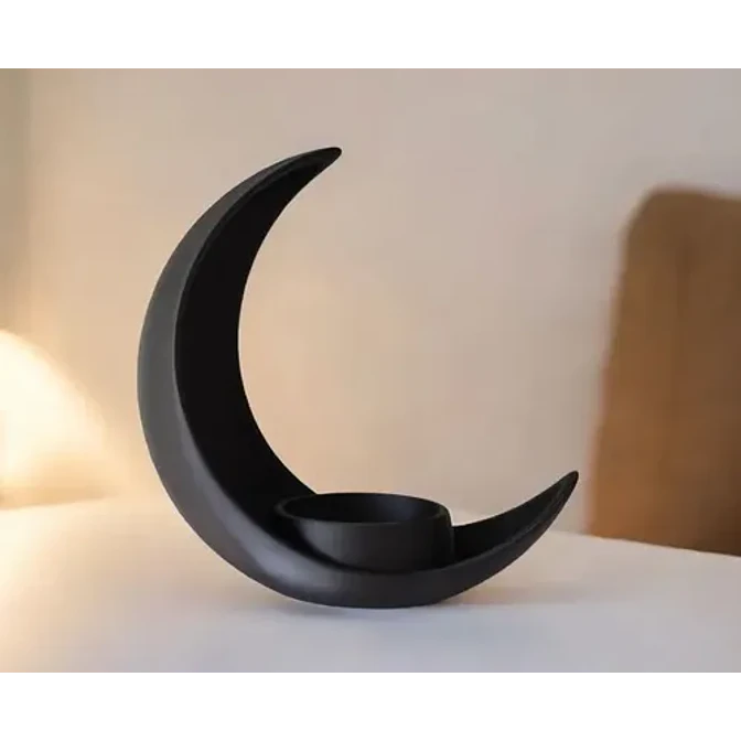 Decoración De Media Luna Con Maceta Elíptica 1