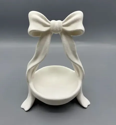 Plato Organizador Coqueta Con Lazo Adorable Para Joyas Y Lla