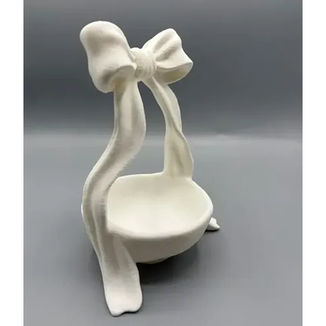 Plato Organizador Coqueta Con Lazo Adorable Para Joyas Y Lla