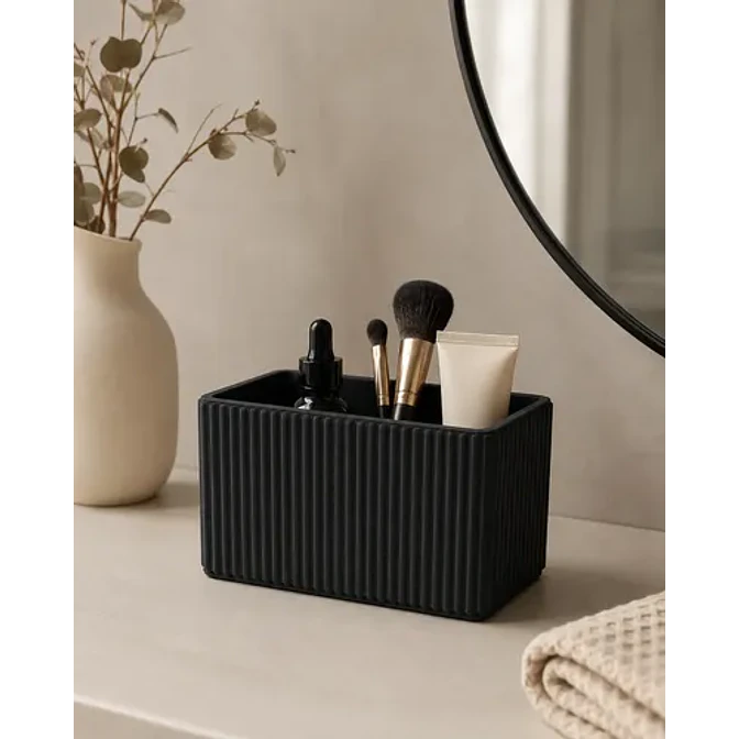 Organizador Multiuso Rectangular Acanalado Para Baño 1