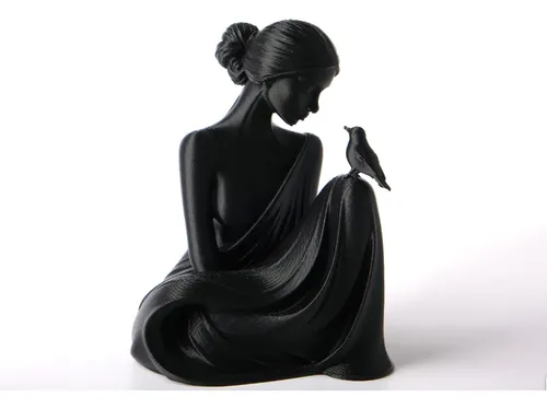 Escultura Decorativa- Dama Y Pajarito - Foto 3