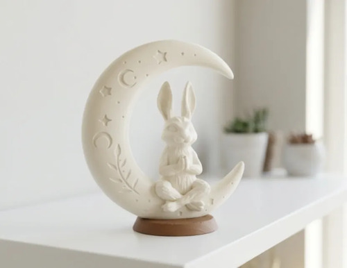 Escultura Decorativa- Conejo Lunar - Foto 2