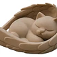 Escultura Decorativa- Gato Durmiendo En Alas - Miniatura 1