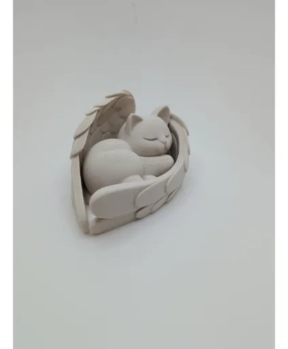 Escultura Decorativa- Gato Durmiendo En Alas - Foto 4