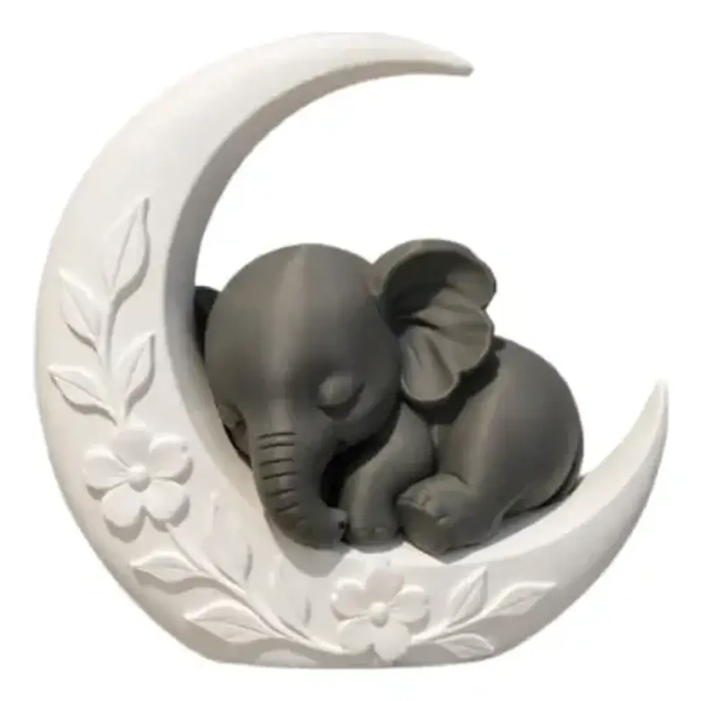 Escultura Decorativa- Elefante En La Luna 1