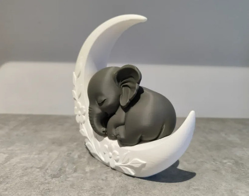 Escultura Decorativa- Elefante En La Luna - Foto 3