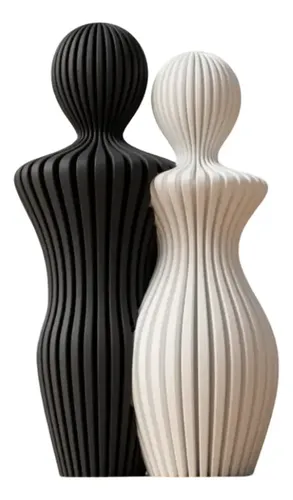 Decoración Hogar - Pareja Blanco Y Negro