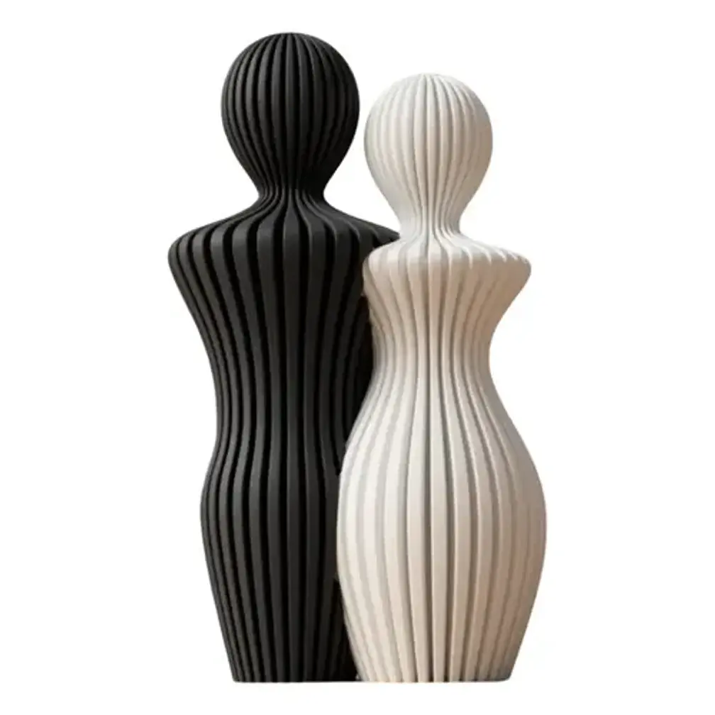Decoración Hogar - Pareja Blanco Y Negro 1