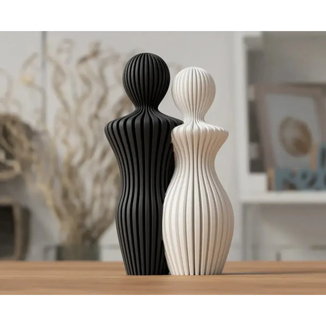 Decoración Hogar - Pareja Blanco Y Negro 4