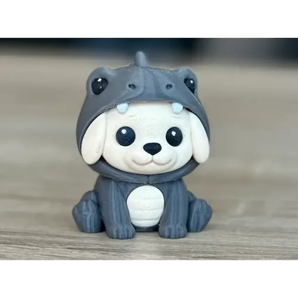 Figura Decorativa- Perrito Disfraz De Dinosaurio 2