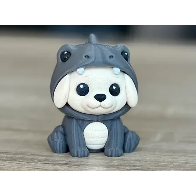 Figura Decorativa- Perrito Disfraz De Dinosaurio 2