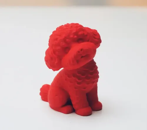 Figura De Perrito Rizado Color Rojo - Foto 2
