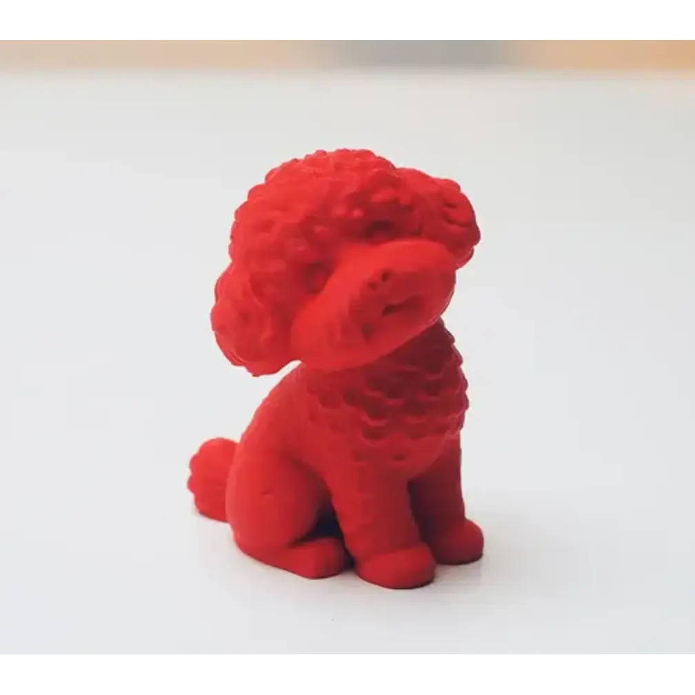 Figura De Perrito Rizado Color Rojo 2