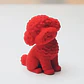 Figura De Perrito Rizado Color Rojo - Miniatura 2