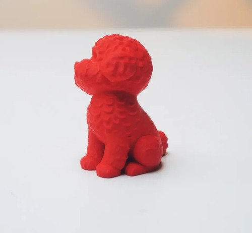 Figura De Perrito Rizado Color Rojo - Foto 3