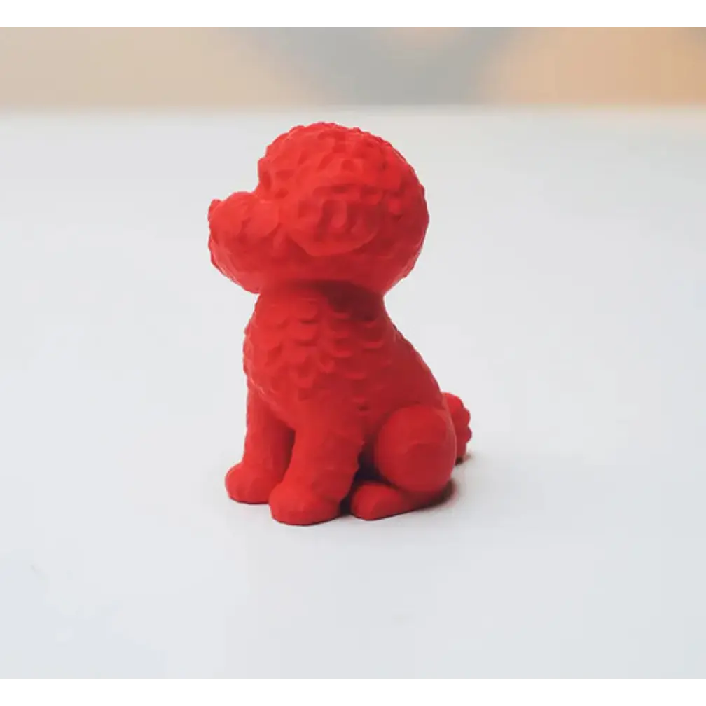 Figura De Perrito Rizado Color Rojo 3