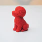 Figura De Perrito Rizado Color Rojo - Miniatura 3
