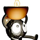 Portalámpara Para Vela De Té Susuwatari (duende De Hollín) - Miniatura 1