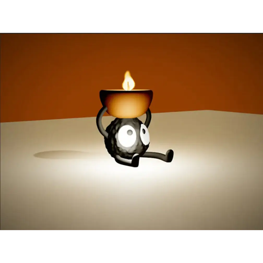 Portalámpara Para Vela De Té Susuwatari (duende De Hollín) 2