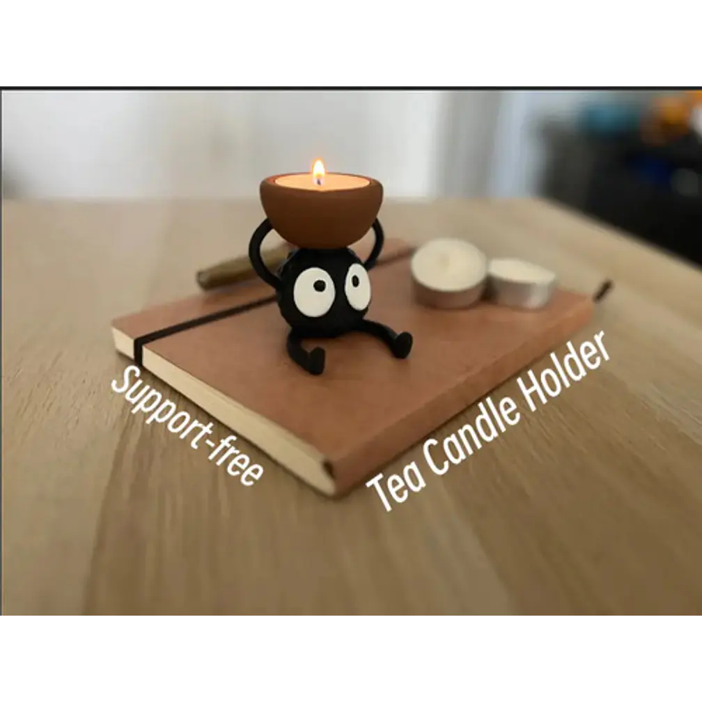 Portalámpara Para Vela De Té Susuwatari (duende De Hollín) 3