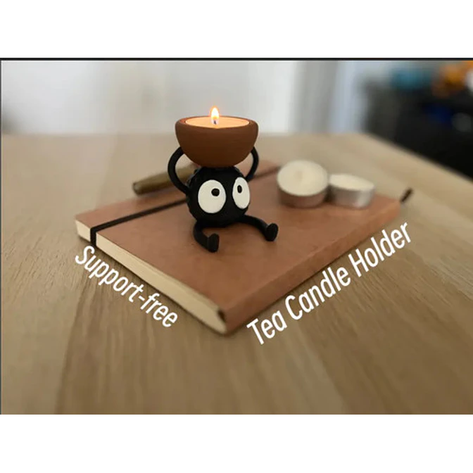 Portalámpara Para Vela De Té Susuwatari (duende De Hollín) 3