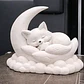 Escultura Decorativa- Zorro Durmiendo En La Luna - Miniatura 3
