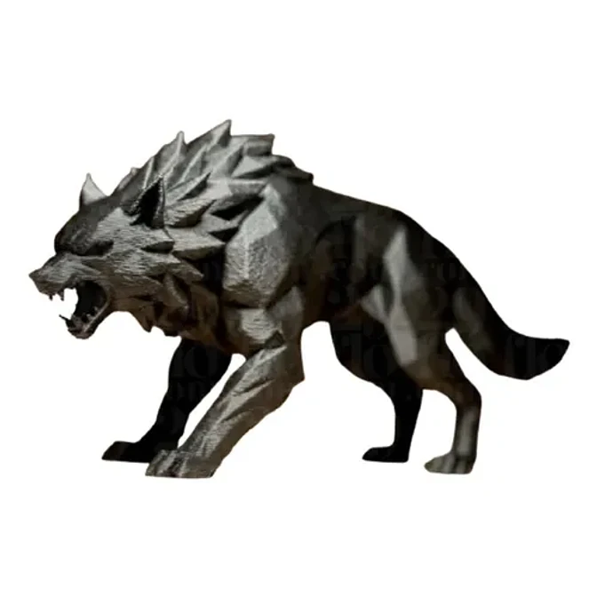 Escultura Decorativa- Lobo Geométrico 2