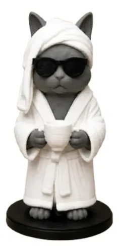 Figura Decorativa- Gato Cafetero
