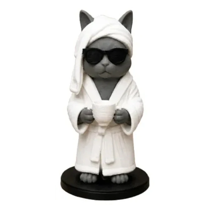 Figura Decorativa- Gato Cafetero 1