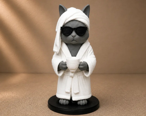 Figura Decorativa- Gato Cafetero - Foto 2
