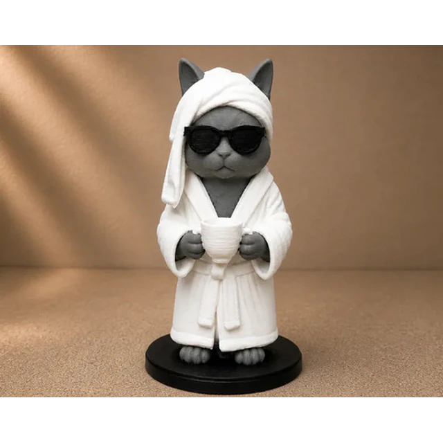Figura Decorativa- Gato Cafetero