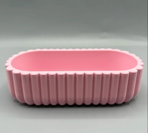 Bandeja De Tocador Ovalada Festoneada - Decoración Minimalis