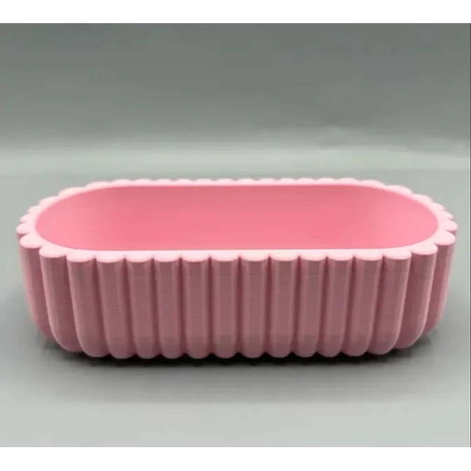 Bandeja De Tocador Ovalada Festoneada - Decoración Minimalis 1