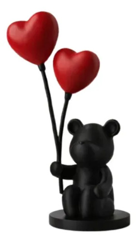 Escultura Decorativa- Oso Globos De Corazón