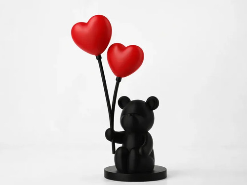 Escultura Decorativa- Oso Globos De Corazón - Foto 3
