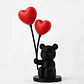 Escultura Decorativa- Oso Globos De Corazón - Miniatura 3
