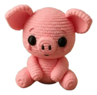 Figura Decorativa- Cerdito Tierno De Punto - Foto 2