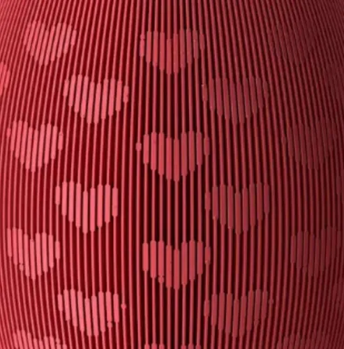 Jarrón Rojo Con Diseño De Corazones - Foto 3