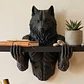 Figura Decorativa De Lobo Negro - Miniatura 1